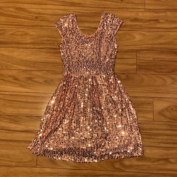 Sparkling pink sequin dress from rue 21, size small, worn once. Beautiful bling! - Picture 2 of 8